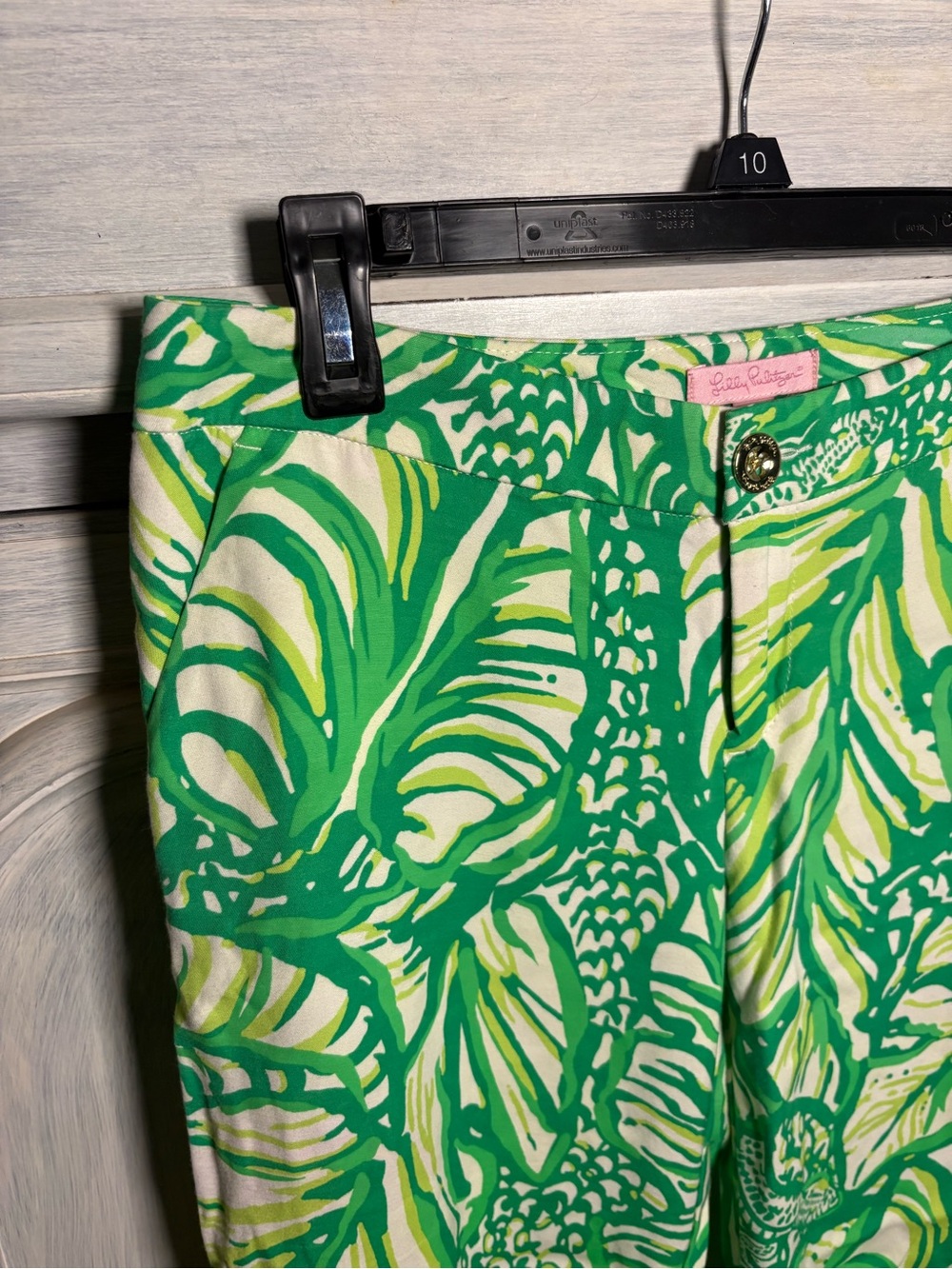 Lilly Pulitzer Lela‎ Wide Leg Cropped Pants Toucan Green Coca Loca Preppy Resort - Picture 5 of 8